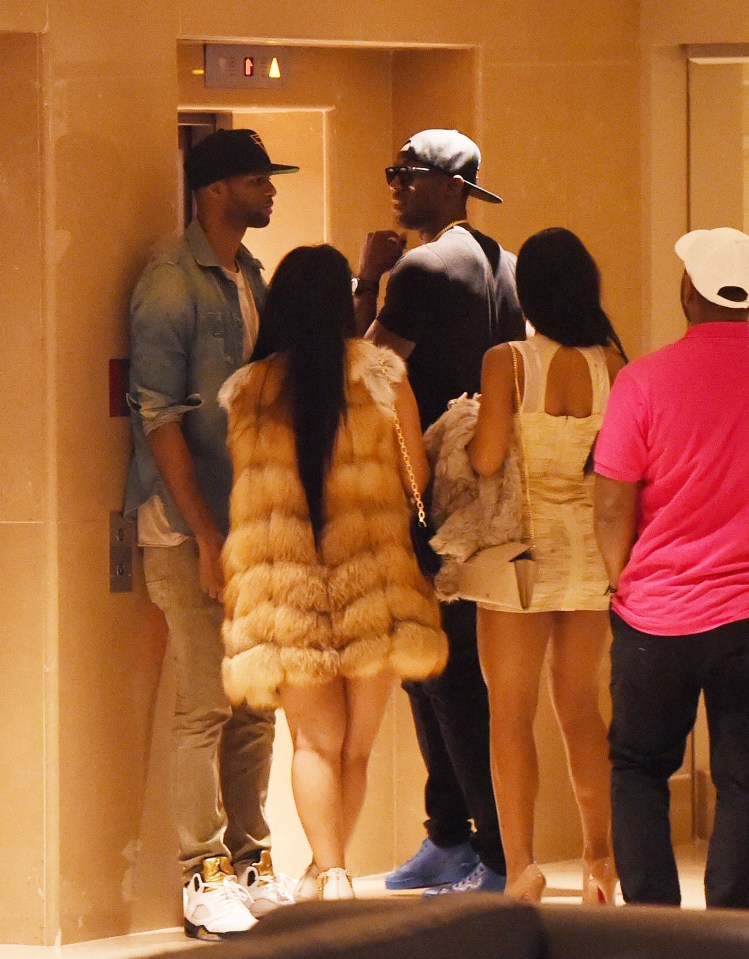 Monday ... Bolt was snapped trying to cram girls into the hotel lift at 6am