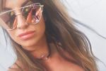 Ferne McCann has confessed to sunbathing in her BRA as she overheats in the sunshine
