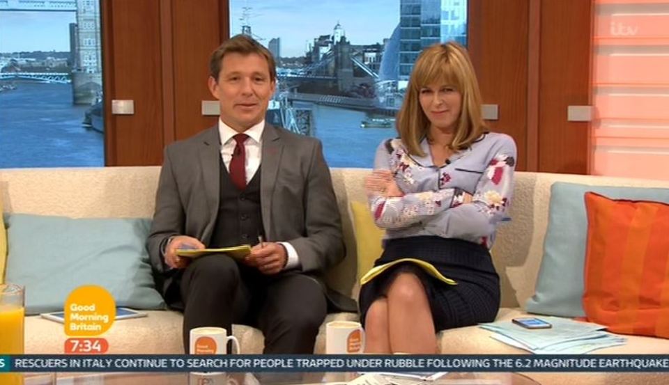 Kate Garraway has been mocked by Good Morning Britain viewers for her pyjama style top