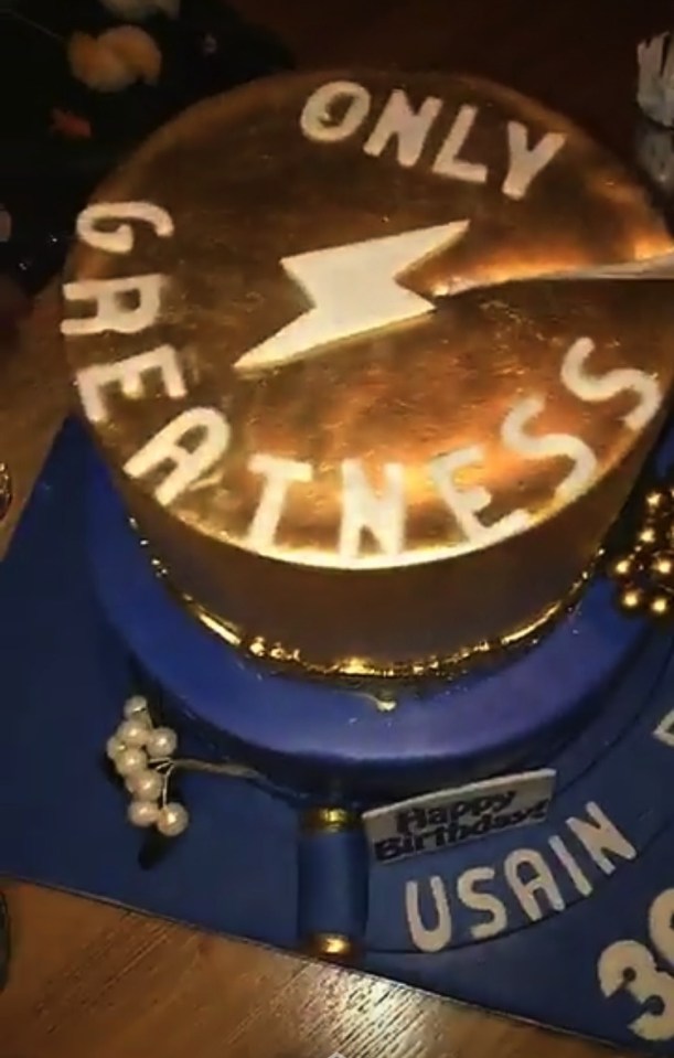 The singer received a birthday cake with Only Greatness iced on top at Nobu