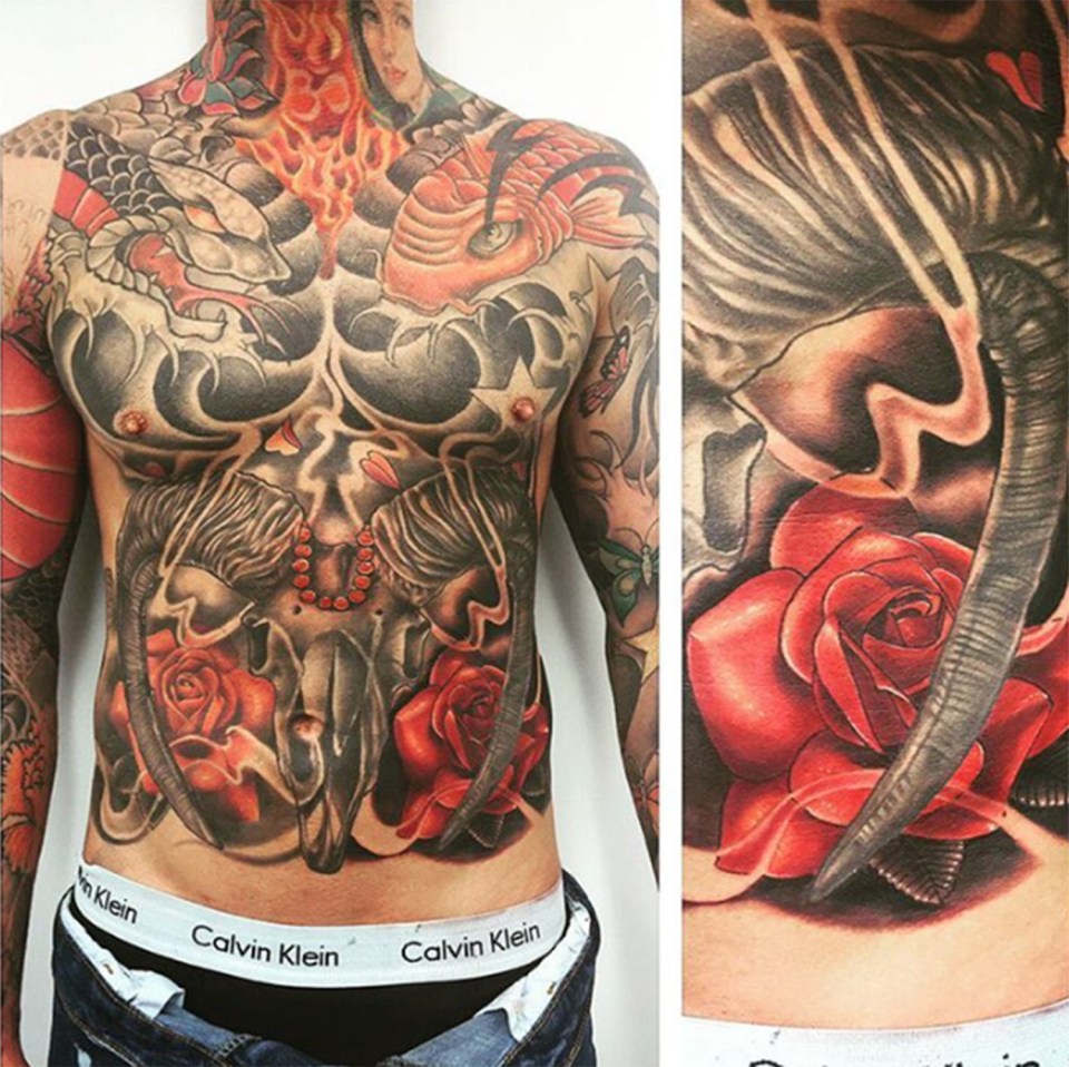 Tattoo-mad Aaron already has a host of other inkings