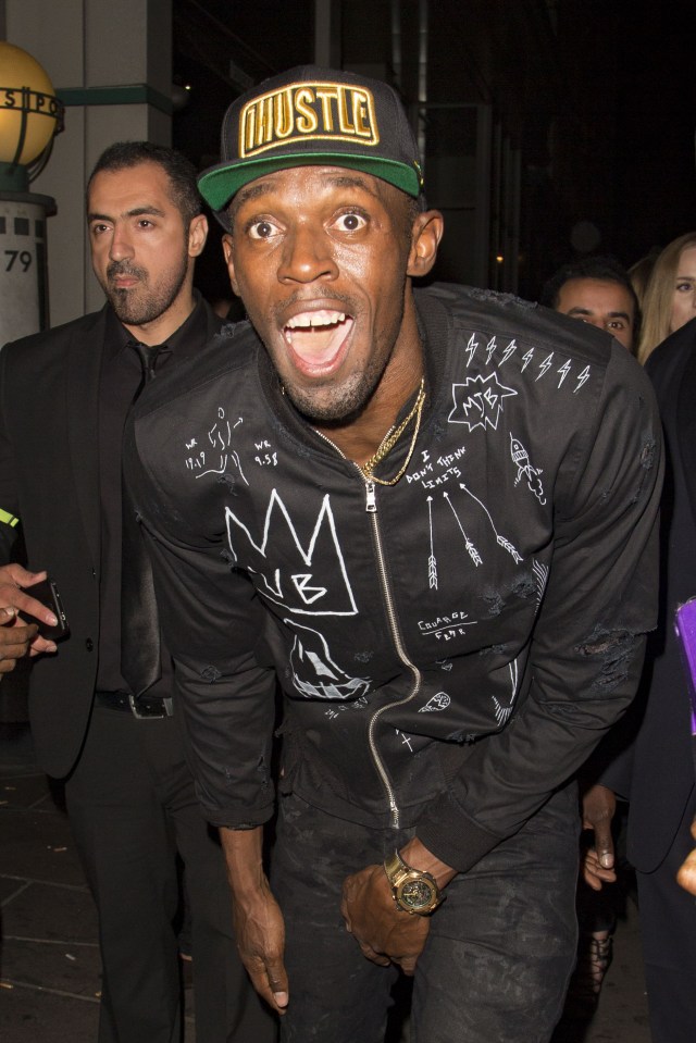 Usain Bolt has been pictured over the last few days enjoying the party atmosphere of London