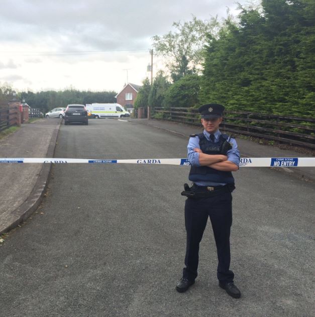 The area was cordoned off this afternoon as Irish police began their investigation into the tragic incident