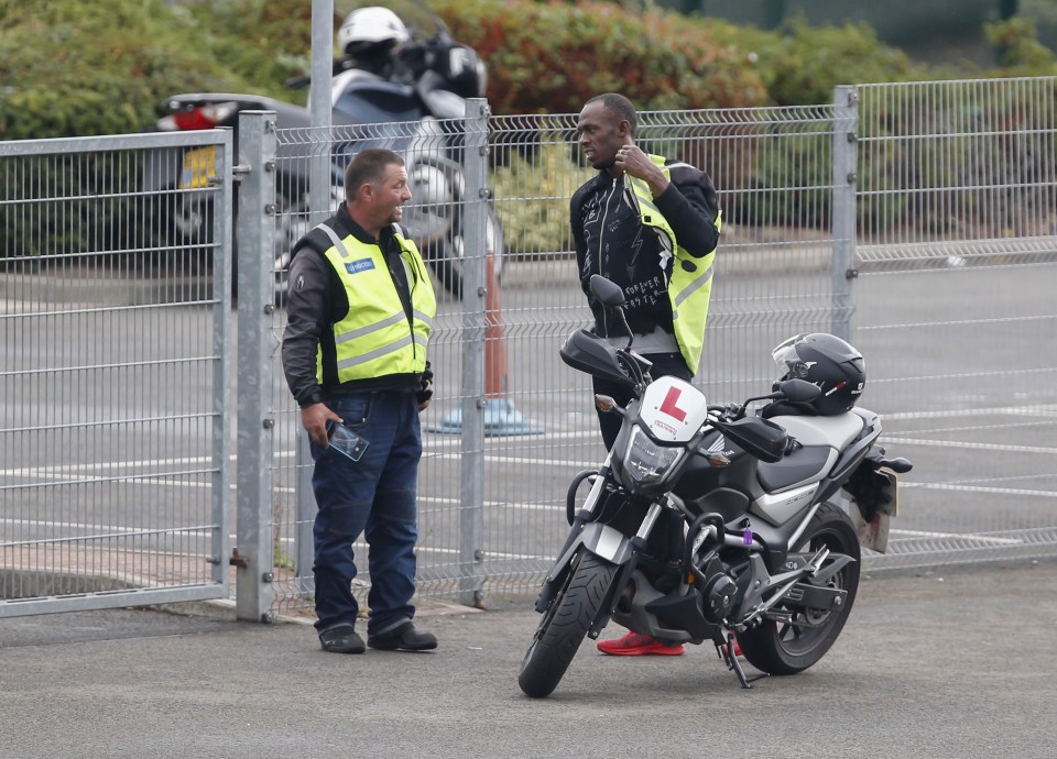 Usain Bolt Takes A Motorcycle Driving Lesson