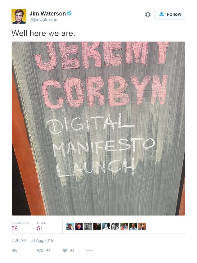 Jeremy Corbyn was criticised for technology failures at his digital launch