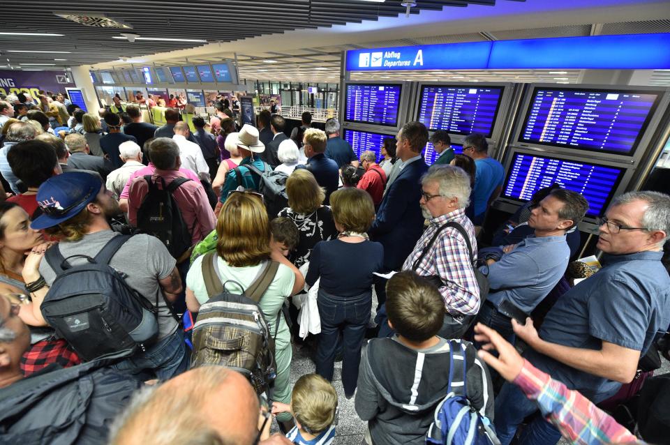 Frankfurt airport chaos