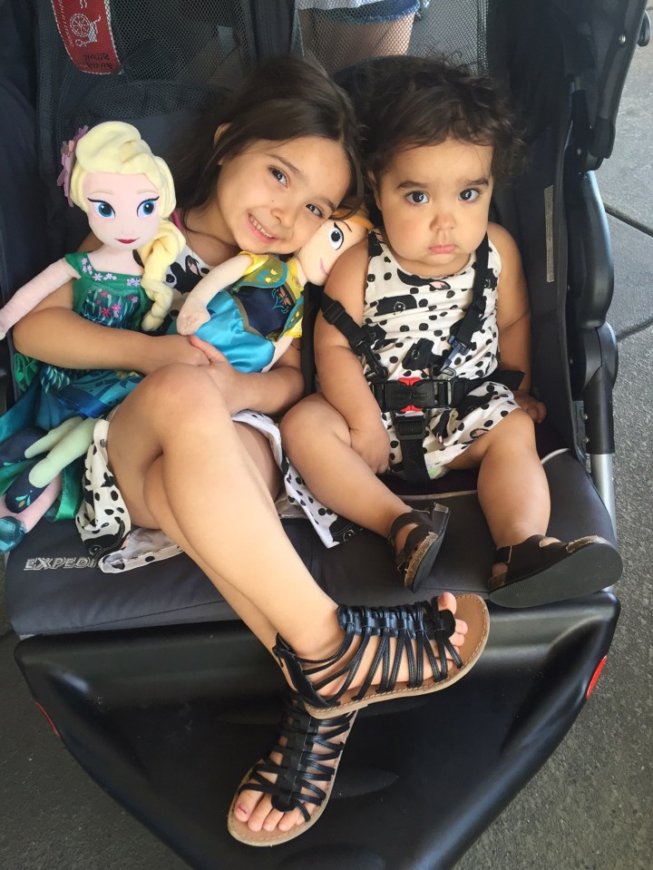 Allie pictured with her sister Ava
