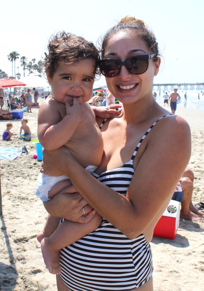 Allie with her mother Analisa who was frantically worried about her baby 