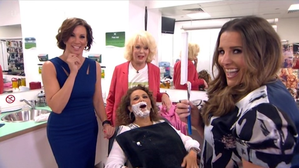 Nadia Sawalha gets a shave on Loose Women from singer Sam Bailey