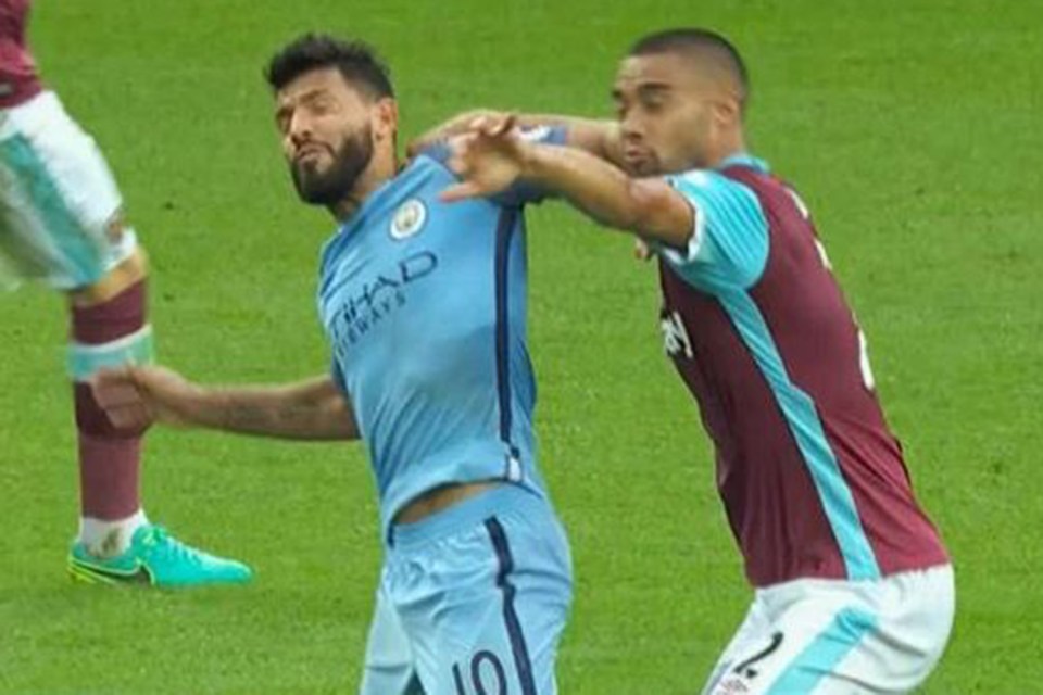 Sergio Aguero and Winston Reid