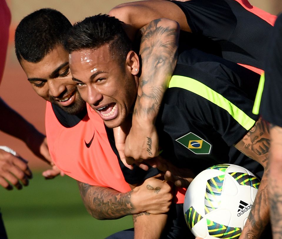 Gabriel Jesus, left, has been dubbed the new Neymar, right