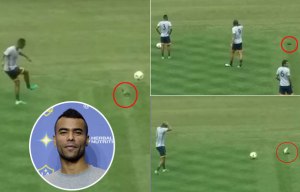 Ashley Cole and LA Galaxy team-mates smash ball into pigeon after appearing to DELIBERATELY aim for it
