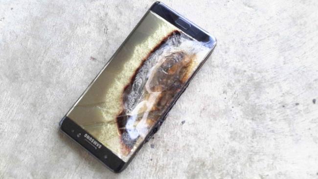 Tham Hua's Samsung Galaxy Note7 smartphone reportedly burst into flames while charging overnight, causing $1800 damage to his hotel room