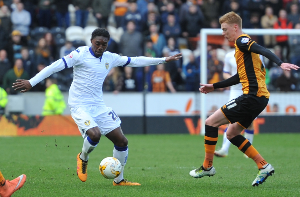Winger Jordan Botaka in action for Leeds United