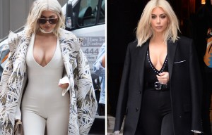 Kylie Jenner looks just like big sister Kim Kardashian… right down to the impressive cleavage