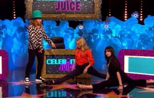 Strictly star Daisy Lowe stuns the crowd by doing the splits on Celebrity Juice tonight