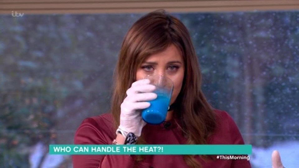 Ferne needed a big glass of milk to help with the heat