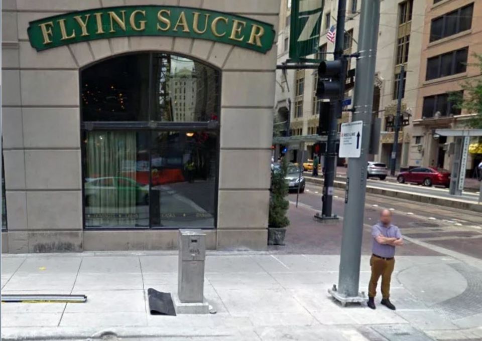 Poor old Joshua is shown standing on the corner just outside the pub he manages