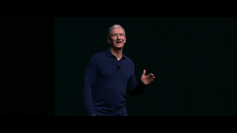 Tim Cook at the unveiling of the Apple iPhone 