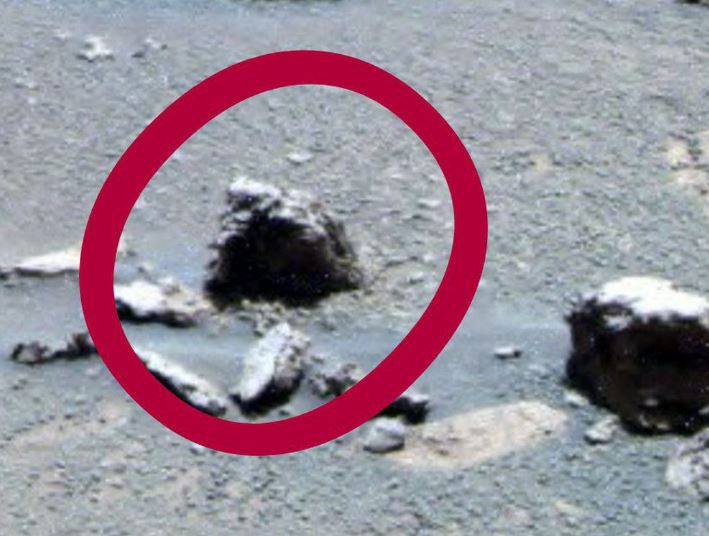 Some viewers claim this photo shows Donald Trump's head poking out from a Mars rock