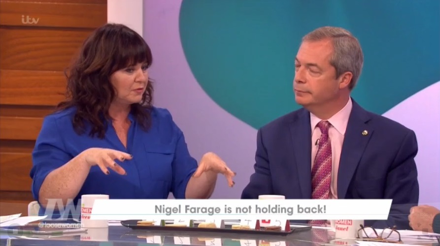 Coleen Nolan and Nigel Farage