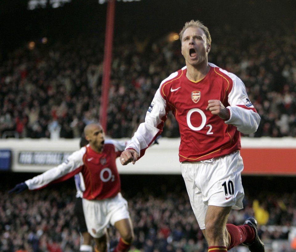 Dutch icon Dennis Bergkamp spent ten years playing for Arsenal