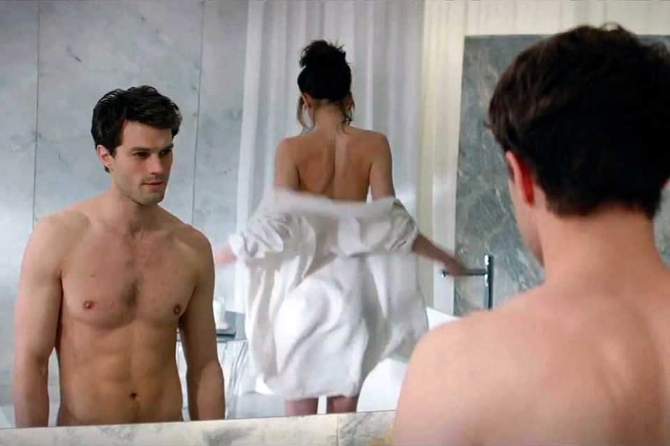 Jamie Dornan and co-star Dakota Johnson in the steamy series 