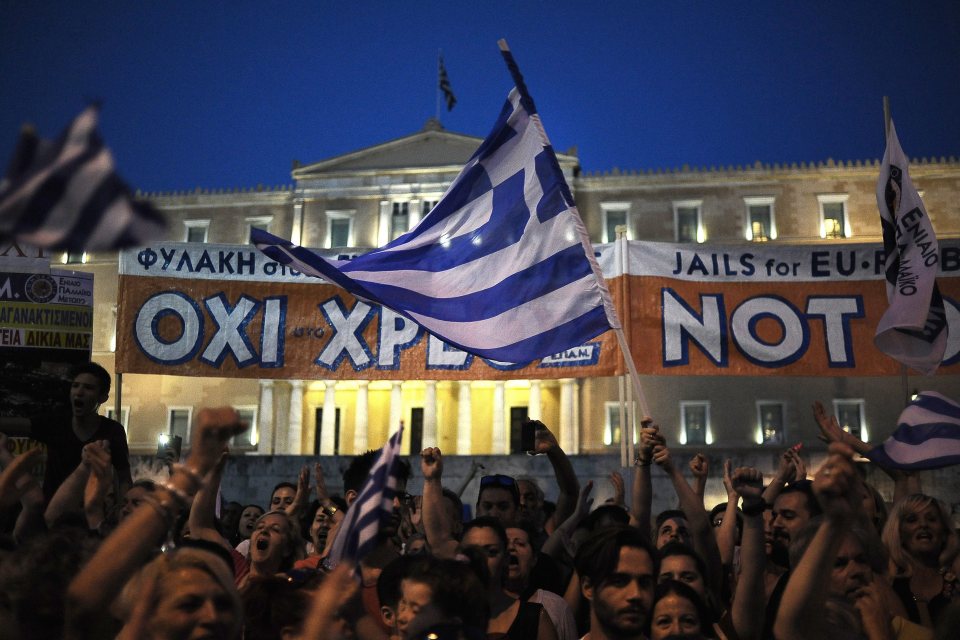 NO supporters demonstrate in Athens