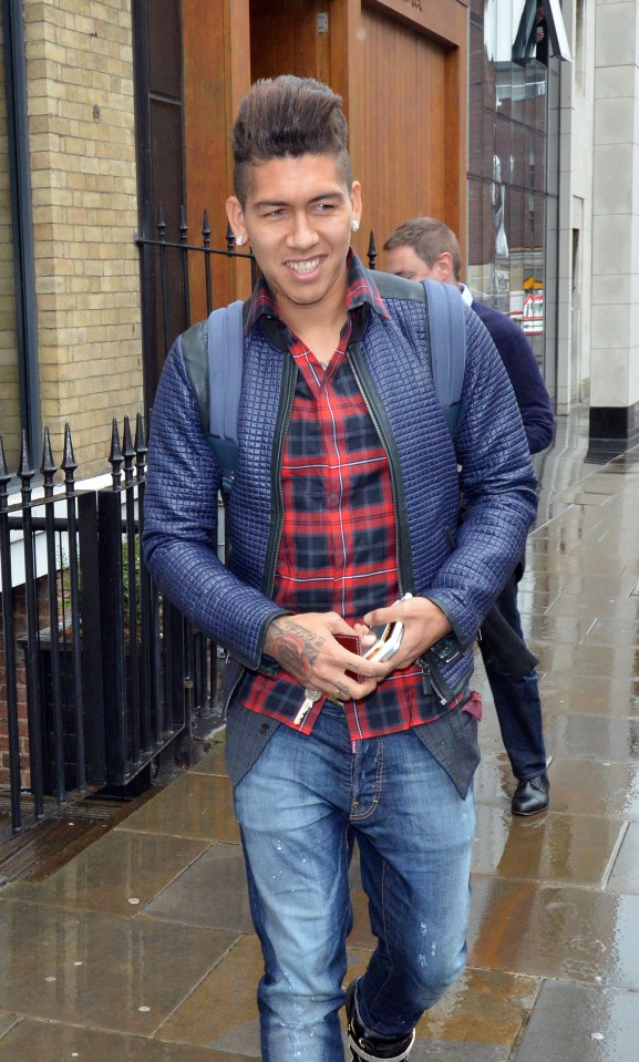 Firmino arrived at Liverpool with a large quiff