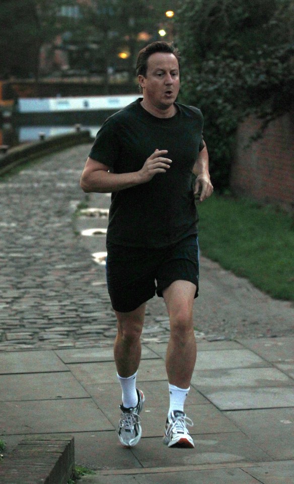 Cameron exercised with a personal trainer during his time in No. 10
