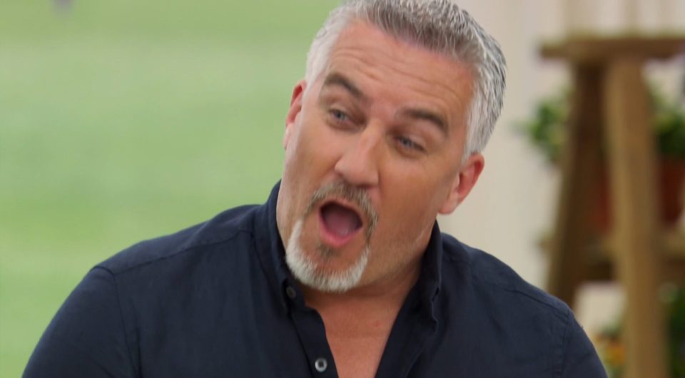 Judge Paul Hollywood looks shocked at a comment from one of the contestants 