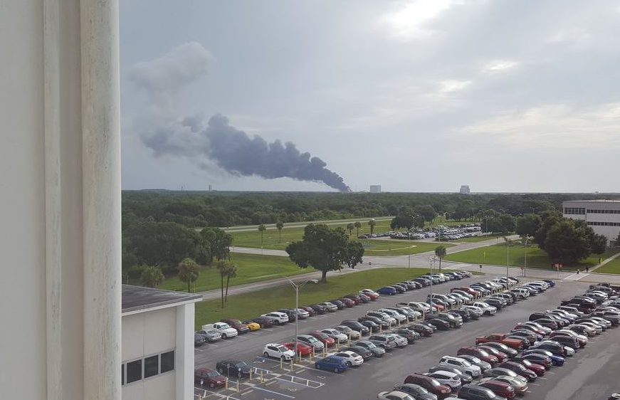 Smoke could be seen billowing across the sky after the blast