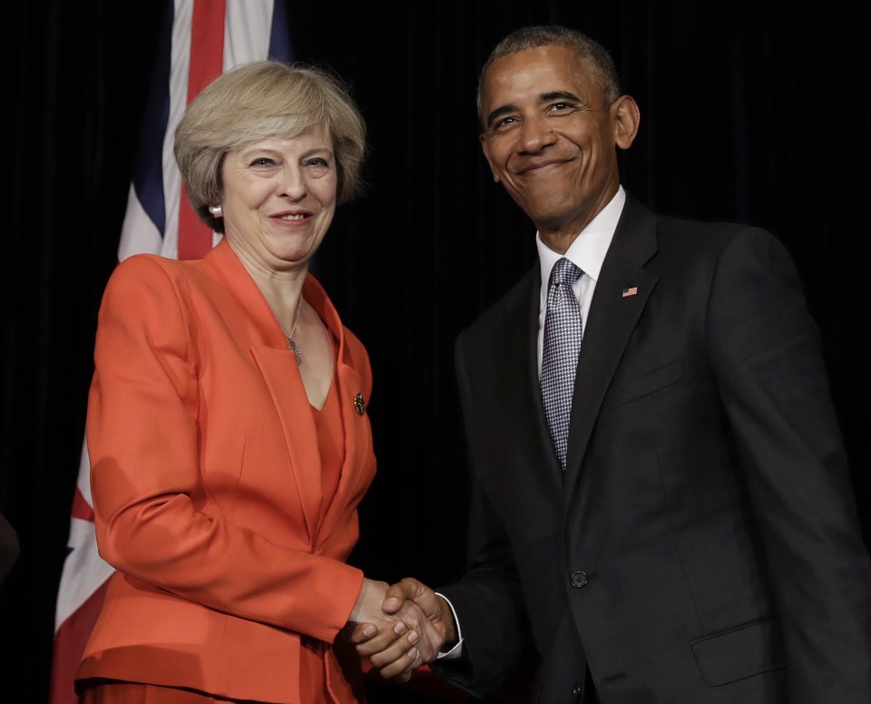 Barack Obama, Theresa May
