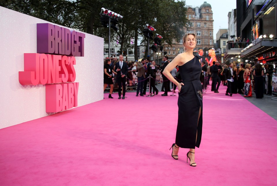 Renee Zwelleger arrives for the world premiere of the third Bridget Jones