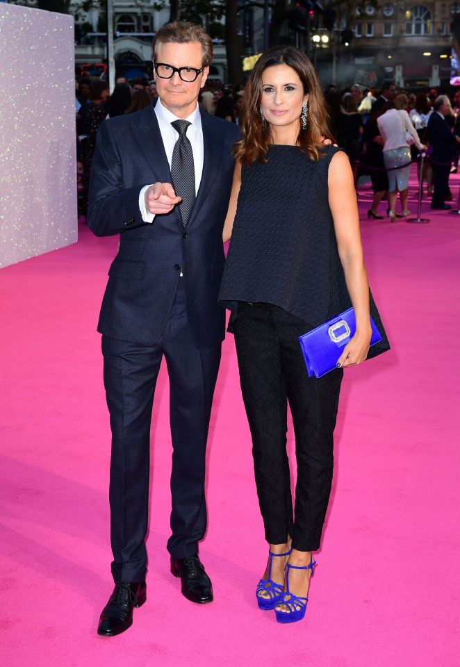 Colin - who plays Mark Darcy - arrived with wife Livia 