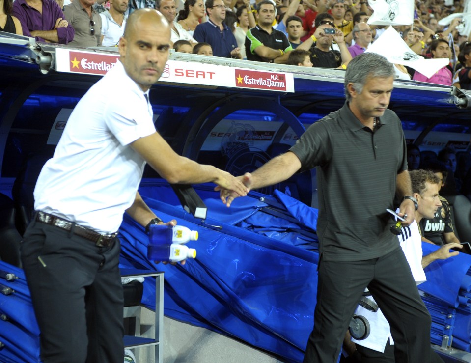 Jose Mourinho and Pep Guardiola will meet in the Prem for the first time on Saturday