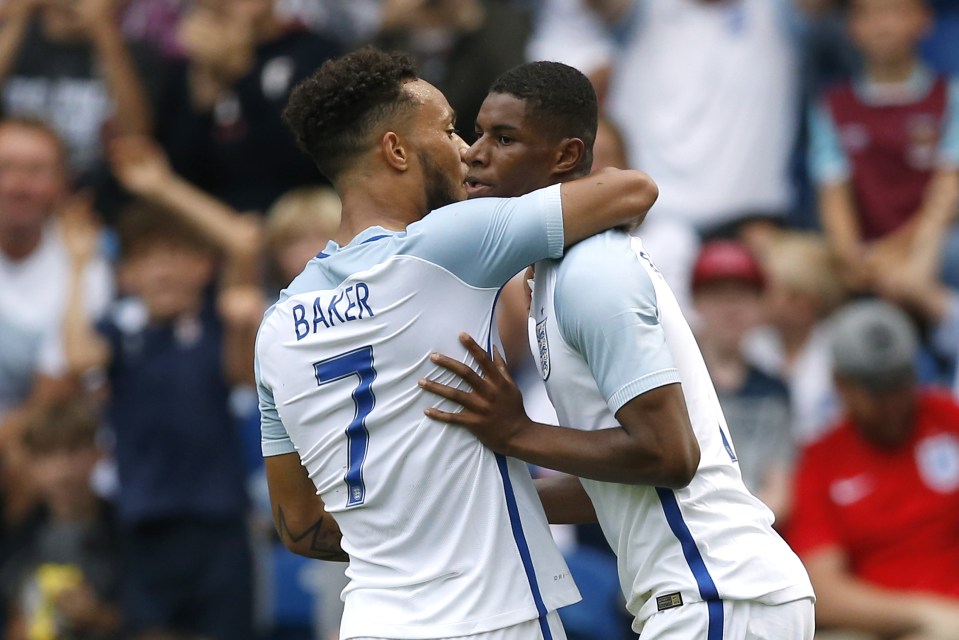 Marcus Rashford scored a stunning hat-trick for England U21