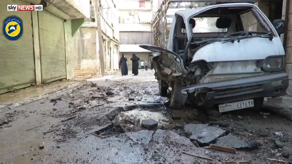 It is claimed barrel bombs said to contain chlorine gas were dropped on Aleppo