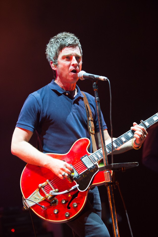 Noel Gallagher on stage last night 