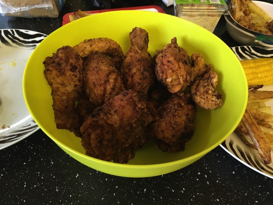 Kayleigh Hughes, fried chicken