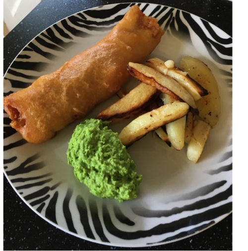 The mum-of-two even managed to make her own versions of takeaways, including beer battered fish and chips with a side of minty mushy peas