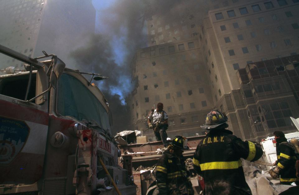Fight fire with fire ... memories of the firemen who showed raw, selfless courage to race into the burning towers will stay with us for ever