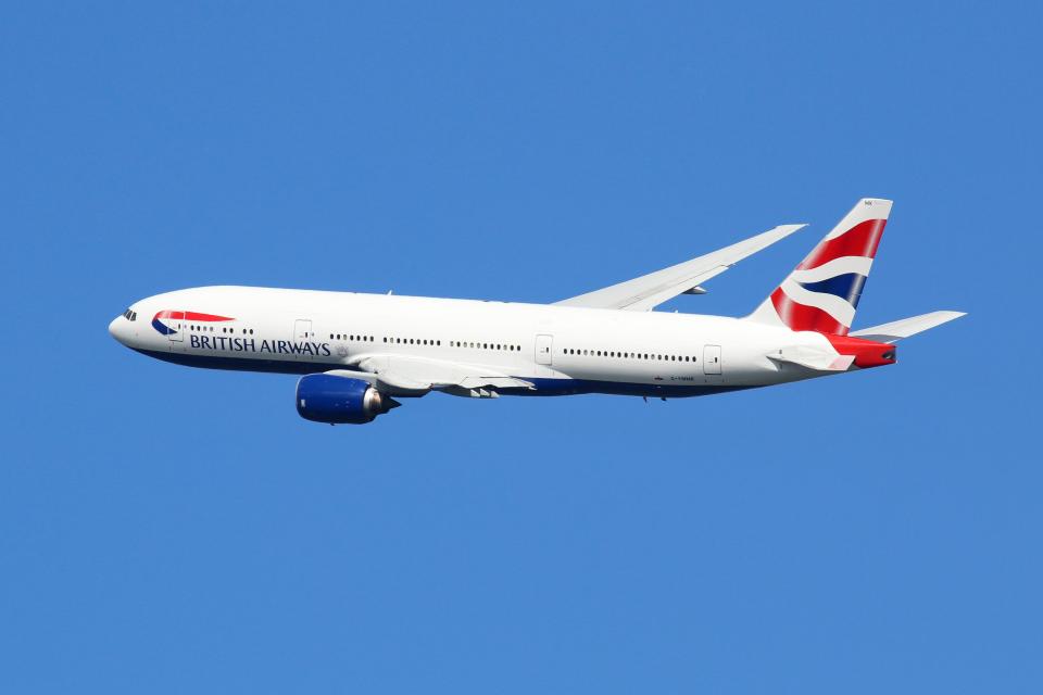 The British Airways Boeing 777 was forced to land more than 1,100 miles from its intended destination