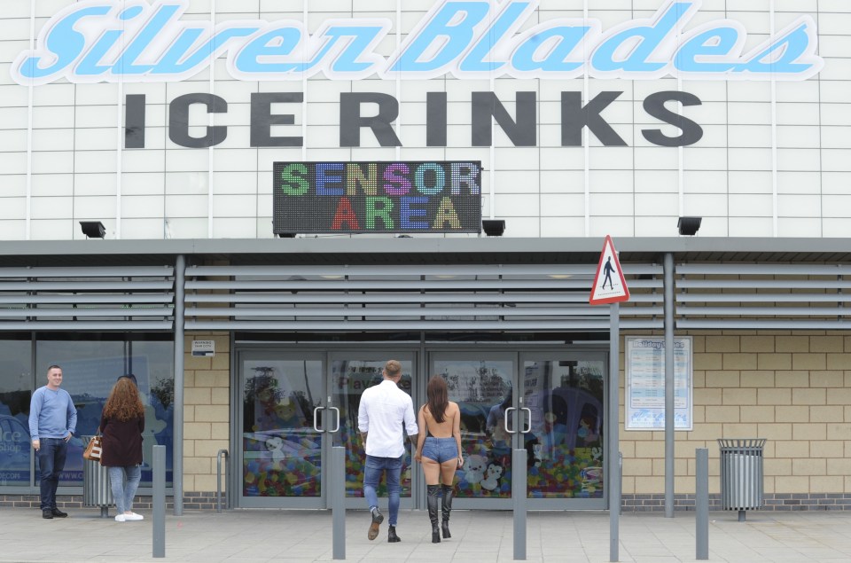 David led his lady to Silver Blades Ice Rink