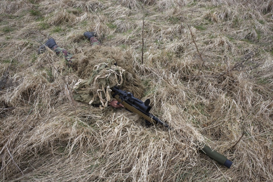 The sniper used a .50 calibre gun to shoot at the 'high value' target, killing four terrorists