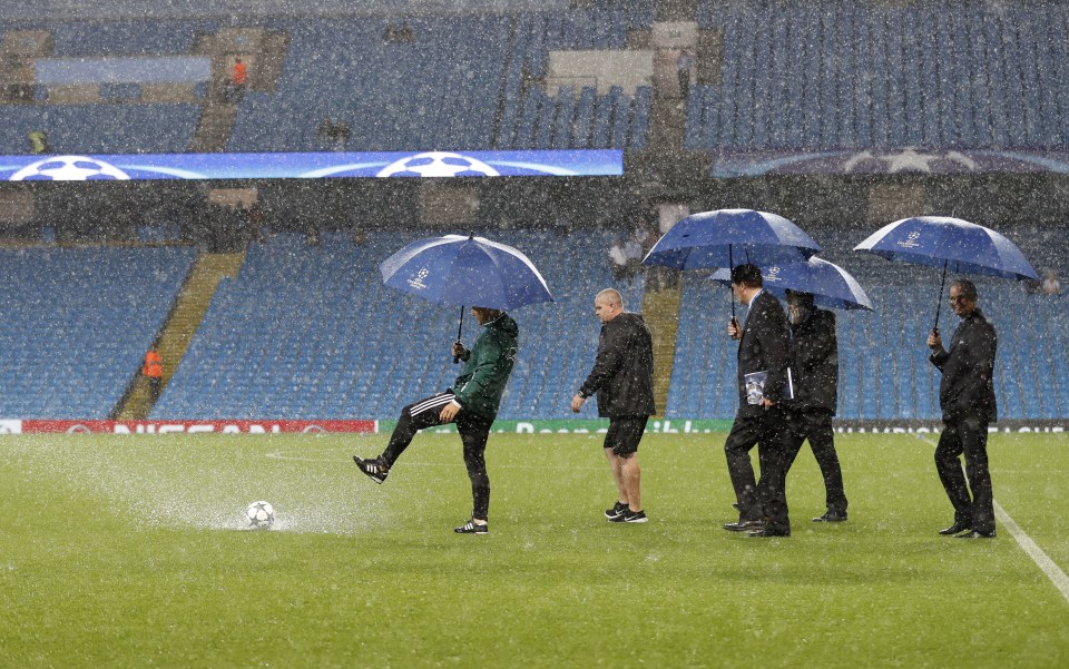 Officials called off the game at around 7pm on Tuesday