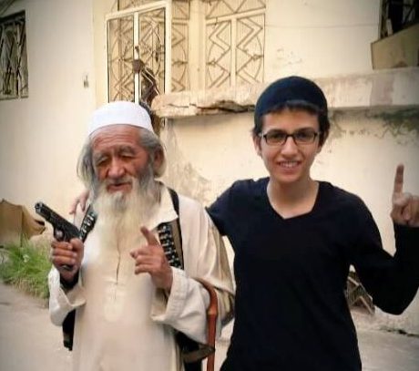 ISIS jihadi Muhammed Amin with his grandson Yong
