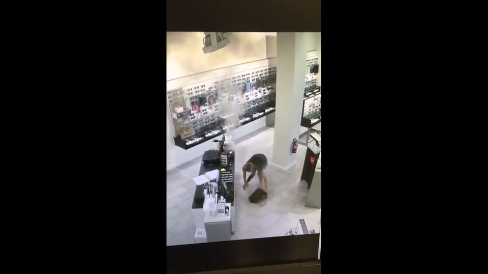 The lithium battery damaged all the items in her bag
