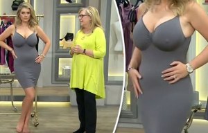 Model wears VERY revealing petticoat and people can’t stop talking about her mismatched nipples
