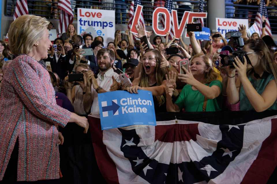 Democratic presidential nominee Hillary